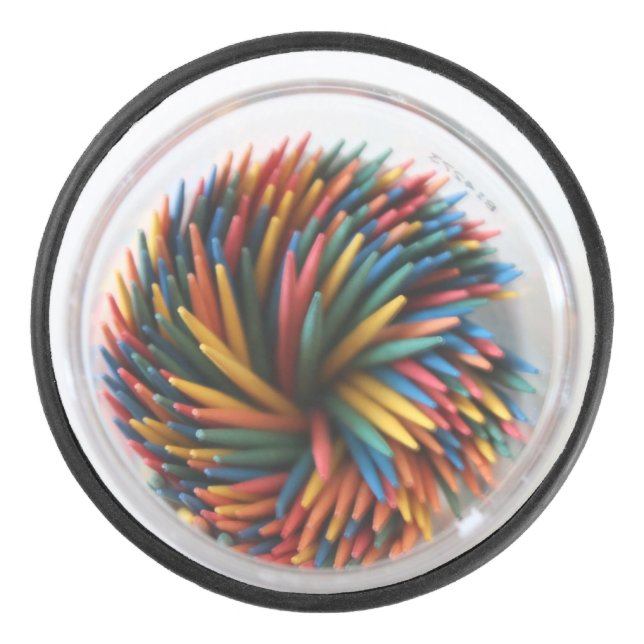 Colored Toothpicks Hockey Puck (Vorderseite)