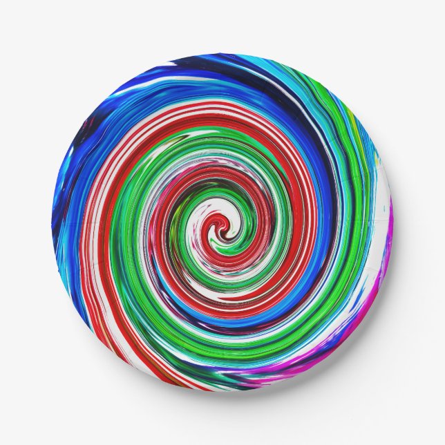 colored vortex pappteller (Vorderseite)