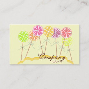 Colorée Lollipop Candy Shop Bakery Carte de visite