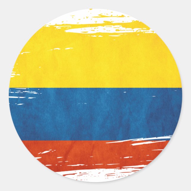 Colores de Colombia Runder Aufkleber (Vorderseite)