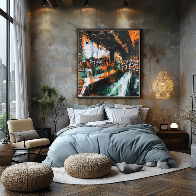 Colores Urbanos: Grafiti Nocturno Poster (Von Creator hochgeladen)