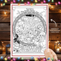 Colorez Votre Carte de Noël Personnalisée Festive