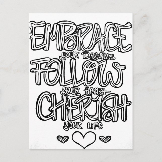 Colorez votre propre carte postale (Devant)