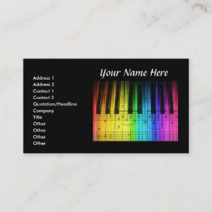Colorf Klavier-Tastatur u. Visitenkarte