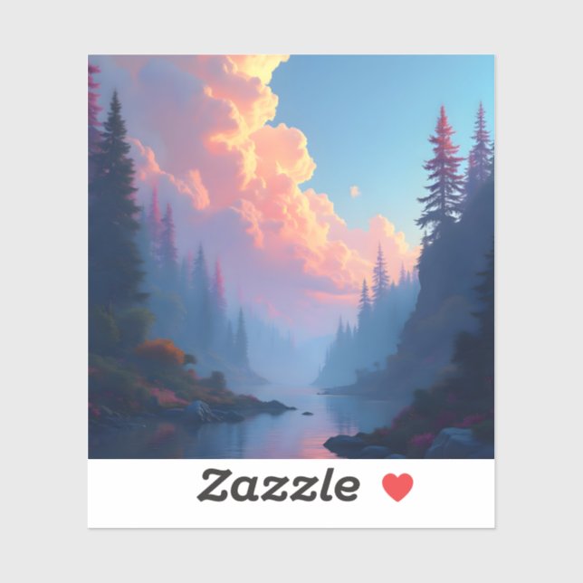 Colorfall Grove - Square Vinyl Sticker (Blatt)