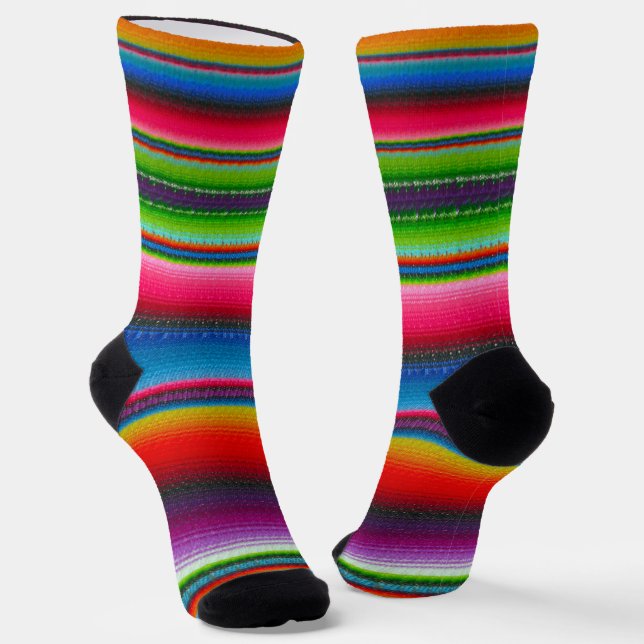 Colorfol Stripes Crew Socken (Gewinkelt)
