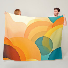 Colorfu-Abstrakte Überlappungszirkel Fleecedecke