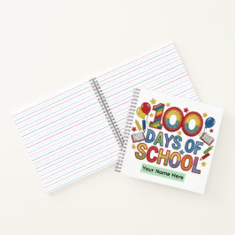 Colorful 100 Days of School Notizbuch