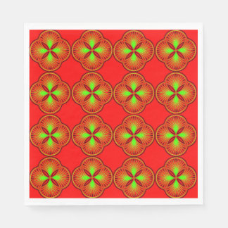 Colorful 3D Digital Design Luncheon Napkins - Perf Serviette