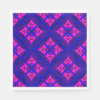 Colorful 3D Digital Design Luncheon Napkins - Perf Serviette