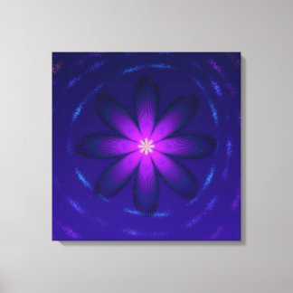 Colorful 3D Flowers With Orbital Rings Pattern  Leinwanddruck