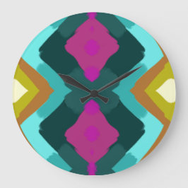 Colorful Abstract Art  Große Wanduhr