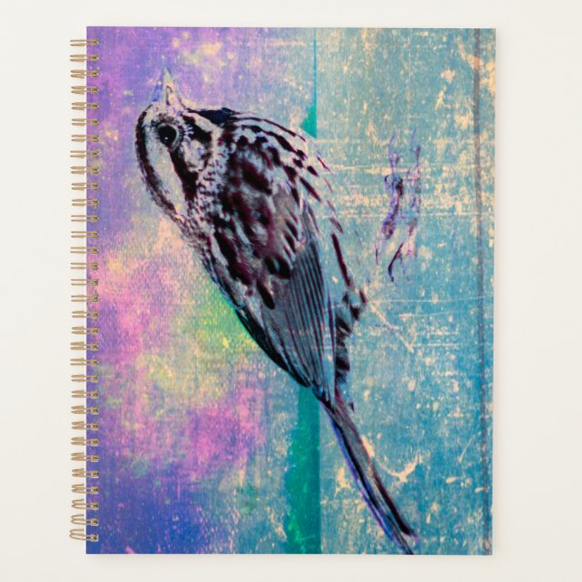 Colorful Abstract Bird Art: Vibrant Songbird (Devant)