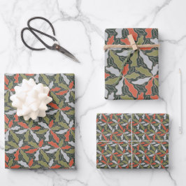 Colorful Abstract Botanical  Geschenkpapier Set