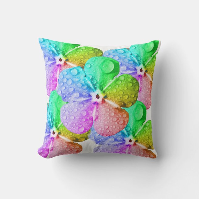 Colorful Abstract Bubble Art Throw Pillow – Vibran Kissen (Vorderseite)