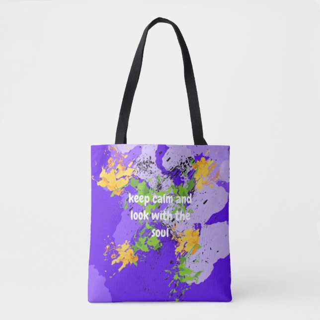 Colorful abstract energy wave tasche (Vorderseite)
