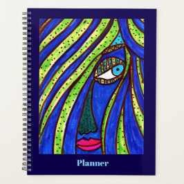 Colorful Abstract Face Planner Planer
