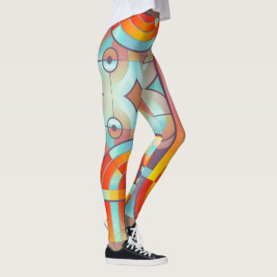 Colorful Abstract Geometric Leggings