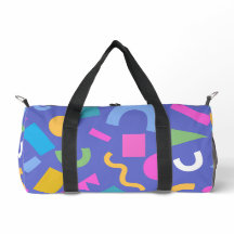 Colorful Abstract Geometric Memphis Style Pattern 