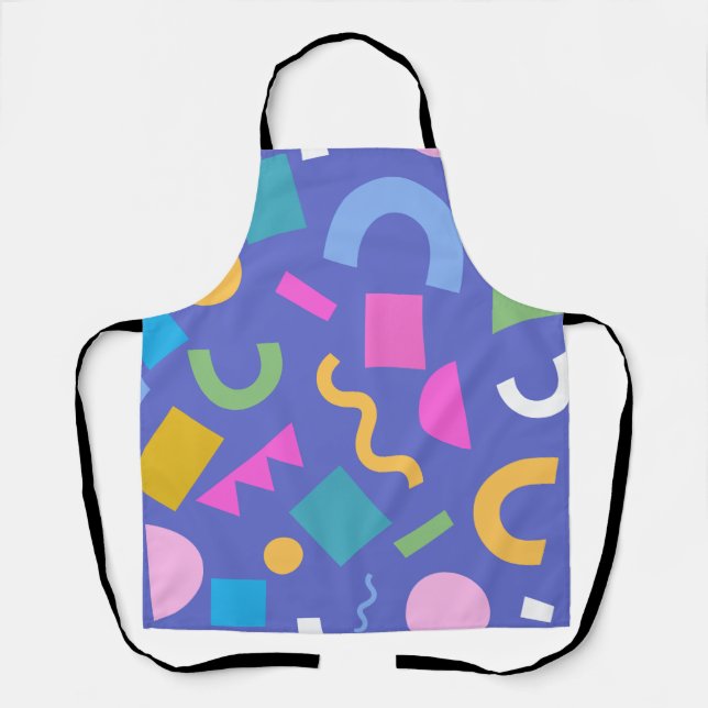 Colorful Abstract Geometric Memphis Style Pattern Schürze (Vorderseite)
