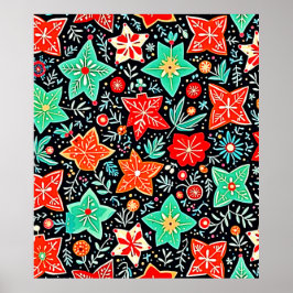 Colorful Abstract Holiday Design Poster