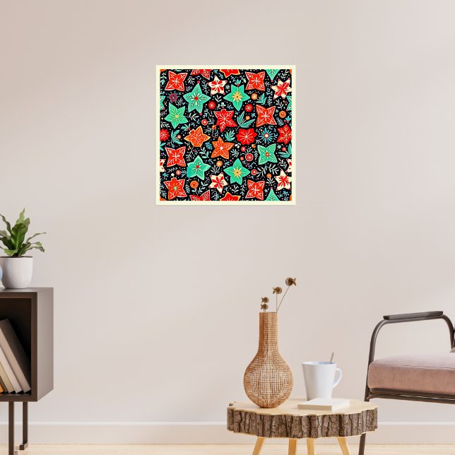 Colorful Abstract Holiday Design Poster (Wohnzimmer 3)