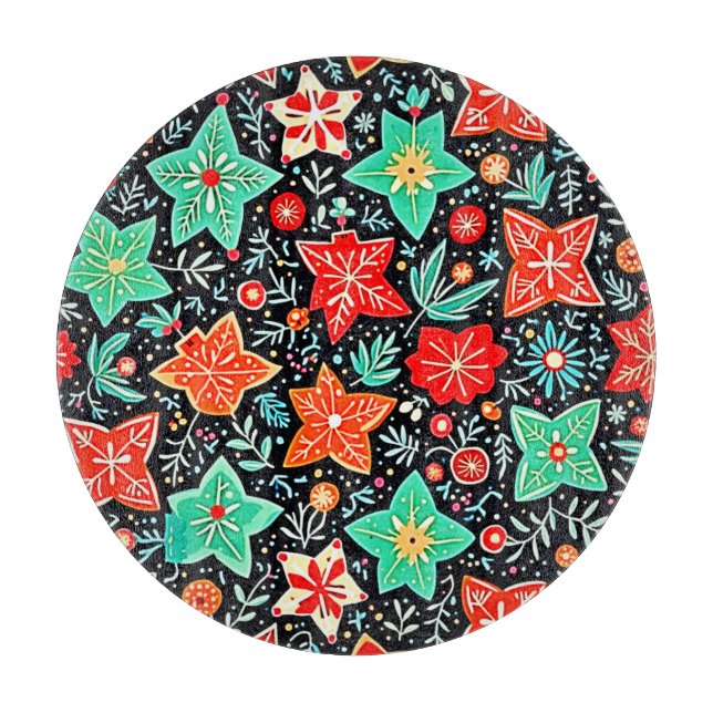 Colorful Abstract Holiday Design Schneidebrett (Vorderseite)