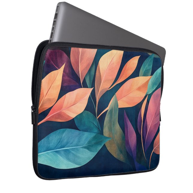 Colorful Abstract Leaves Laptopschutzhülle (Vorne Rechts)