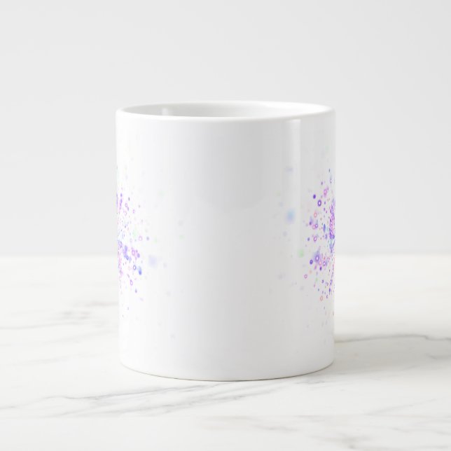 Colorful Abstract Neon Splash Jumbo-Tasse (Vorderseite)