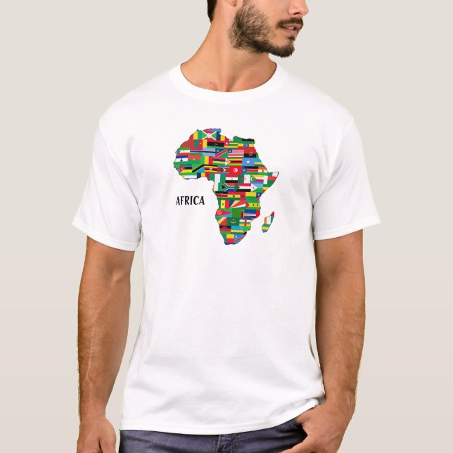 Colorful Africa Map T - Shirt (Vorderseite)