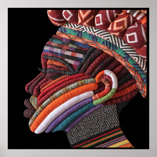 Colorful African Woman Poster (Vorne)