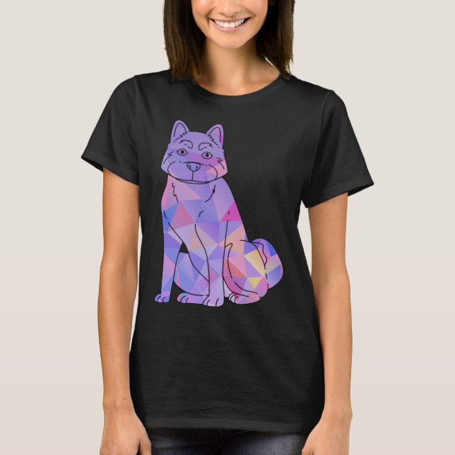 Colorful Akita T-Shirt (Vorderseite)