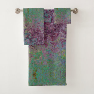 Colorful Alcohol Ink, Green and Burgundy Abstract