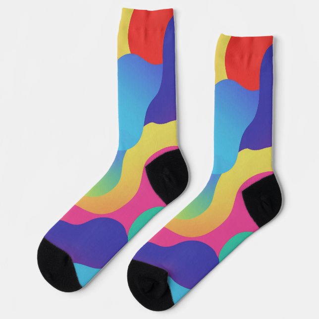 Colorful Amorphous Shapes Socken (Linkes Detail)
