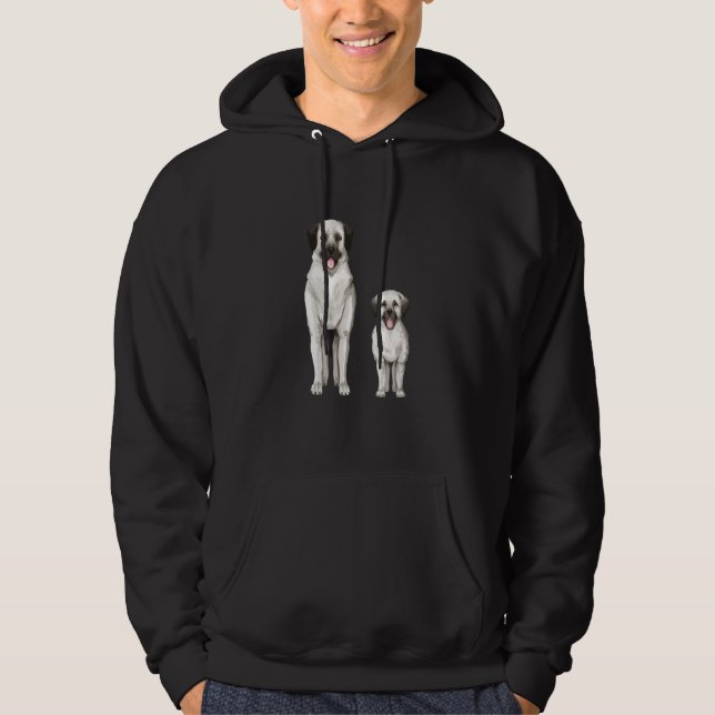 Colorful Anatolian Shepherds Dog Realistic Animal Hoodie (Vorderseite)