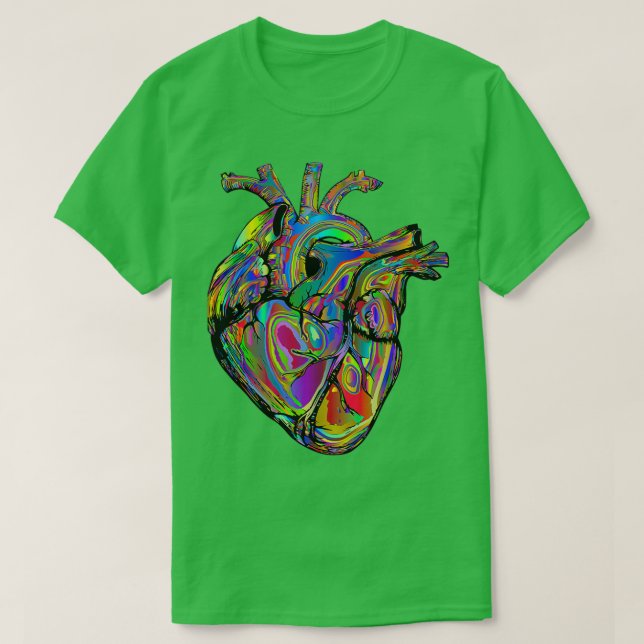 Colorful Anatomical Heart T-Shirt (Design vorne)