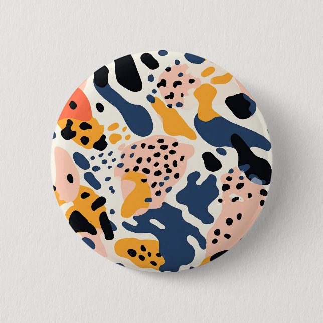 Colorful Animal Print 03 Button (Vorderseite)