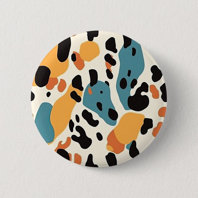 Colorful Animal Print 04 Button (Vorderseite)