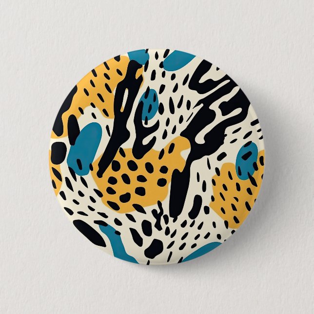 Colorful Animal Print 06 Button (Vorderseite)
