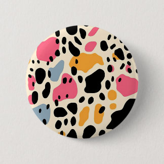 Colorful Animal Print 07 Button