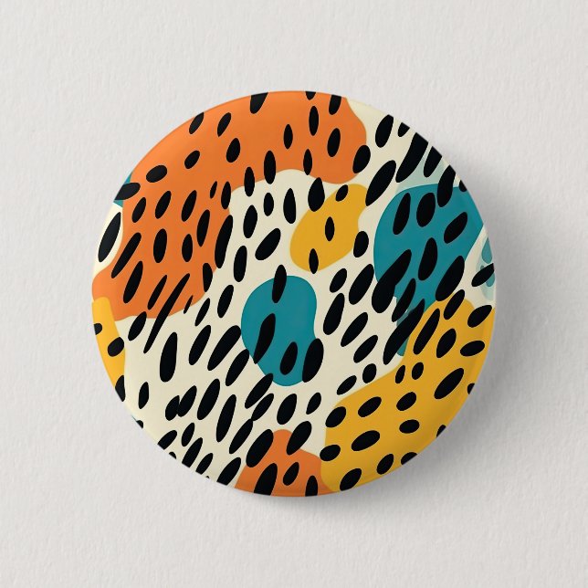 Colorful Animal Print 11 Button (Vorderseite)