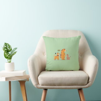 Colorful Animal Print Throw Pillow Kissen