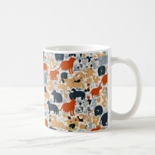"Colorful Animal Silhouette Pattern Mug