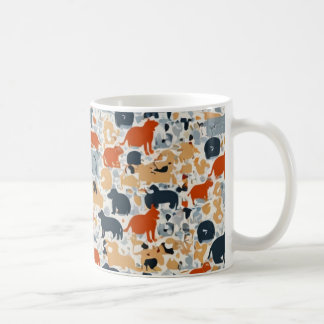 "Colorful Animal Silhouette Pattern Mug