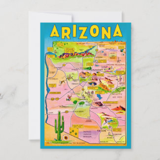 Colorful Arizona Map Moving Announcement