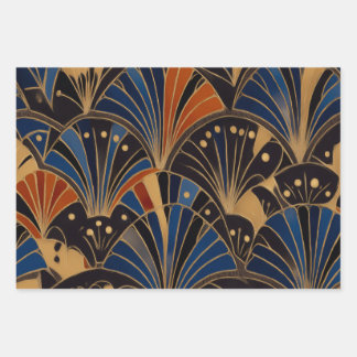 Colorful Art Deco Geschenkpapier Set