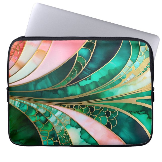 Colorful Art Deco - Notebook-Fall Laptopschutzhülle (Vorderseite)