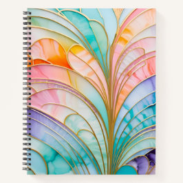 Colorful Art Deco Spiro Notebook Notizbuch