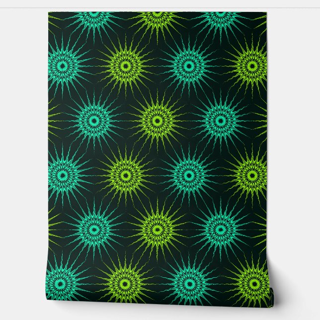 Colorful Art Nouveau Dodeca Astroids Pattern  Tapete (Abrollen)