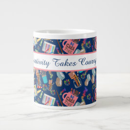 Colorful Art Supplies Creative pattern for Artists Jumbo-Tasse